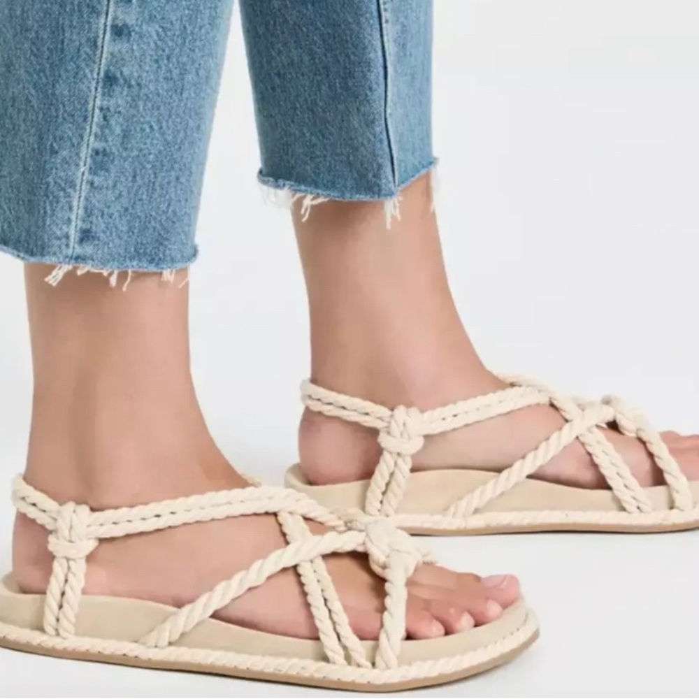 Gently used Ulla Johnson Suri Rope Sandals Size 37 MSRP $425 Suede Leather